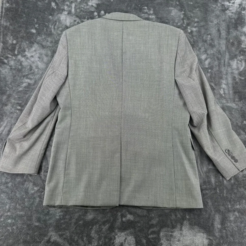 Jos A Bank Signature Gold Blazer 44R Gray WOOL 2 Button Sport Coat Gordon Mens